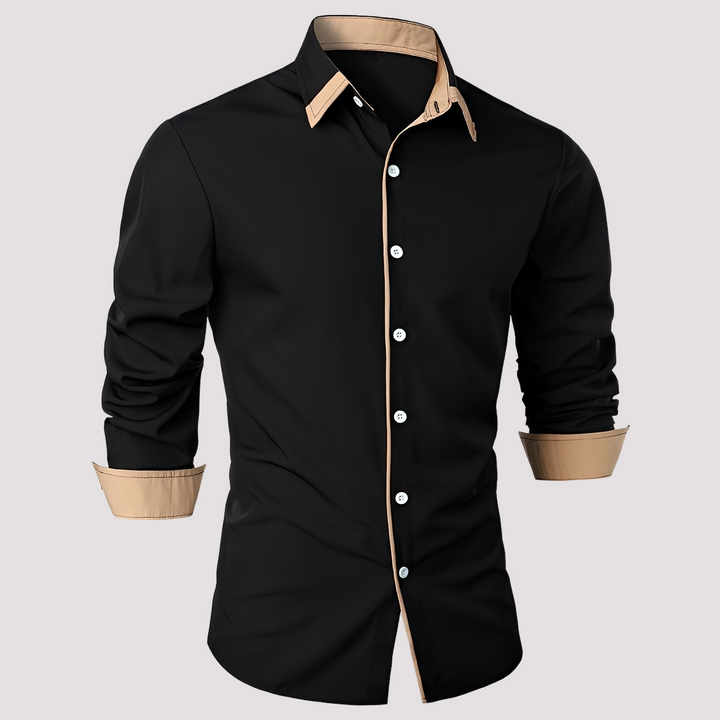 Sobrecamisa masculina essencial de manga comprida, casual e estilosa para o dia a dia.