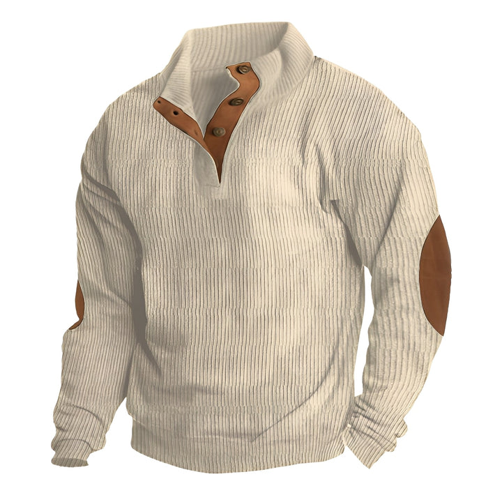 Suéter masculino vintage confortável em malha, ideal para o inverno casual. Estilo e aconchego garantidos.
