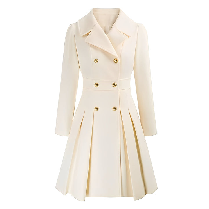 Casaco trench-coat feminino ajustado, estilo clássico, perfeito para a moda outono.