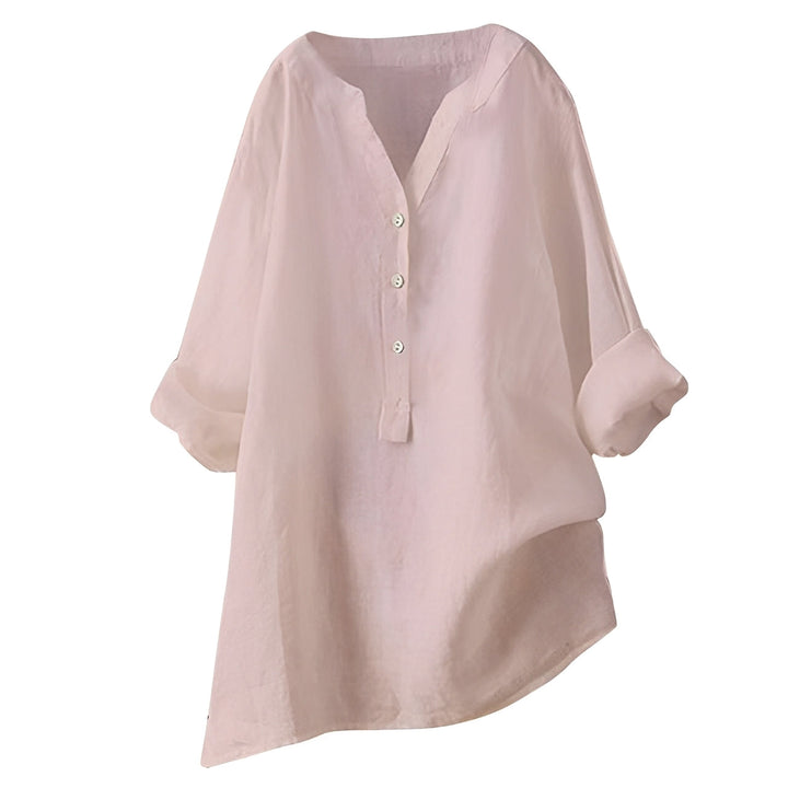 Blusa feminina Bethany versátil para verão, solta e confortável, ideal para moda casual ou escritório.
