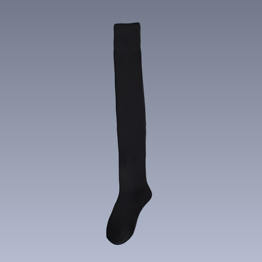 Meias overknee femininas clássicas, um toque de elegância e aquecimento para qualquer guarda-roupa de inverno.