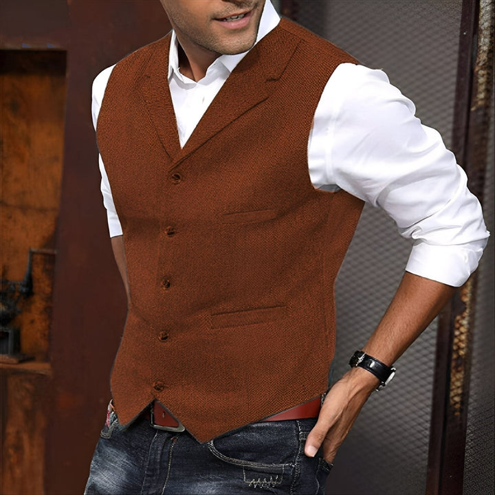 Colete elegante para homem, ideal para festas, negócios e ocasiões formais com estilo.