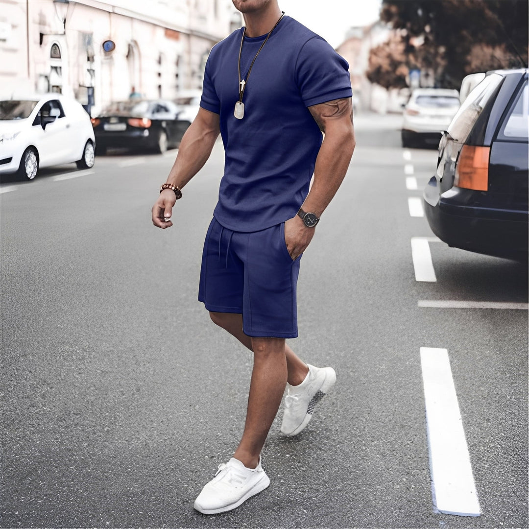 Conjunto masculino Stevie, roupa casual para o verão. Design relaxado para máximo conforto e estilo diário.