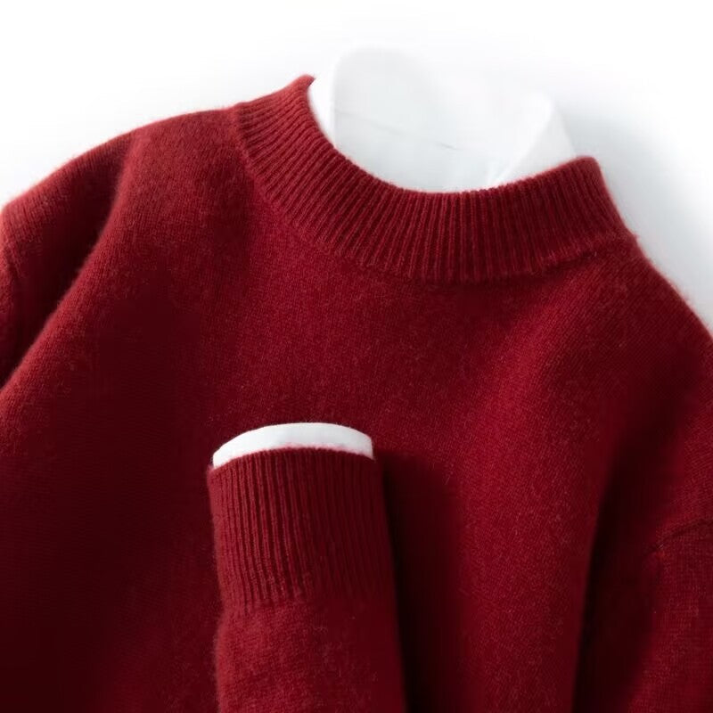 Suéter de inverno masculino, gola alta, retrô e confortável, roupa elegante.