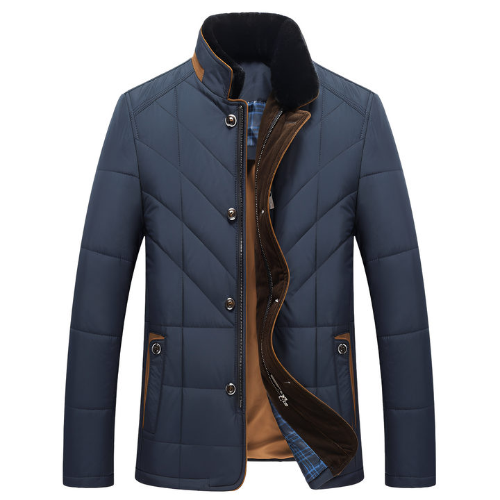 Jaqueta retrô masculina acolchoada Steve para dias frios. Agasalho de inverno e outono com estilo casual e confortável.