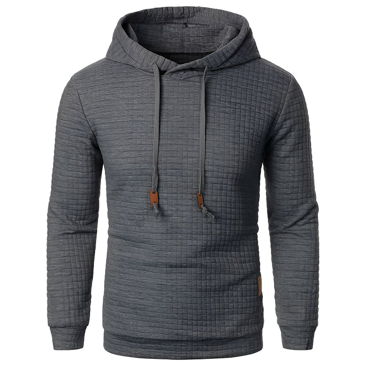 Camisola masculina slim-fit, quente e confortável. Agasalho moderno para moda masculina casual de inverno.