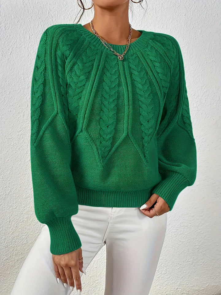Suéter de crochê feminino, super confortável. Tricô macio para blusa de frio elegante no inverno.