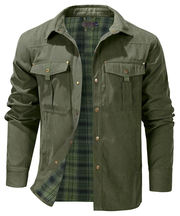Casaco de inverno masculino Rover, confortável e quente para aventuras e uso urbano, com design robusto.