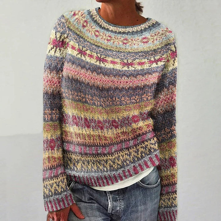 Blusa de tricô feminina Olivia, perfeita para outono/inverno. Oferece conforto aconchegante e estilo casual.