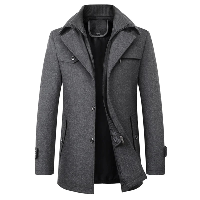 Jaqueta masculina impermeável para inverno, perfeita para dias frios e chuvosos. Estilo elegante e casual.