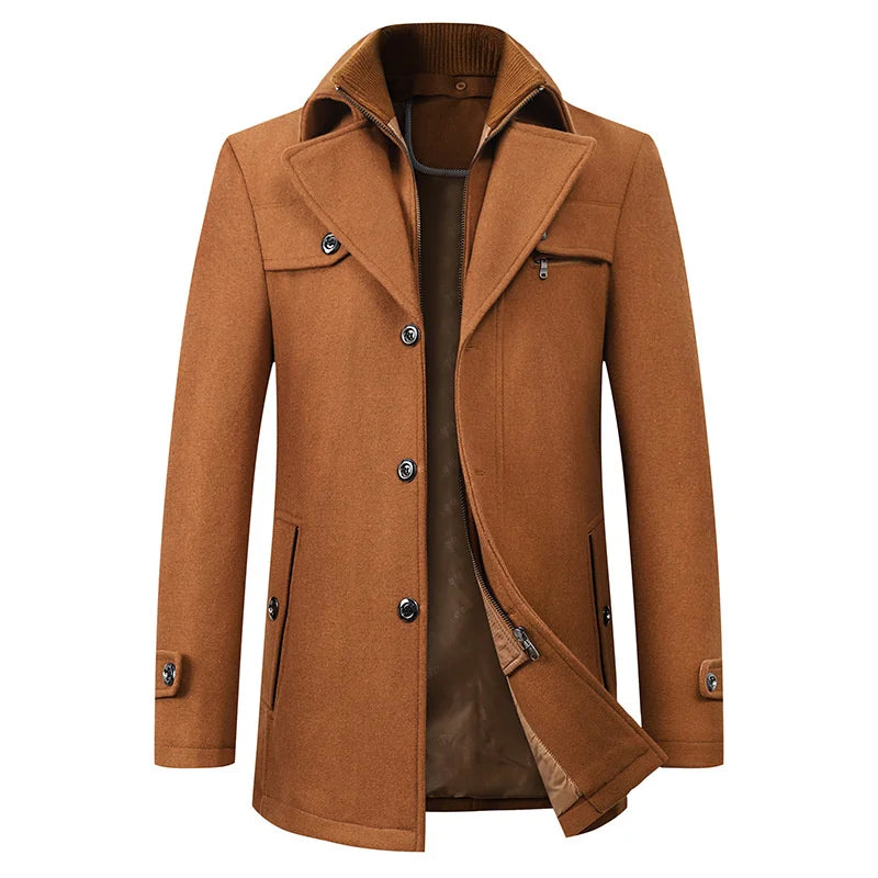 Casaco de inverno masculino impermeável, confortável e durável. Jaqueta elegante para o frio, perfeita para uso diário.