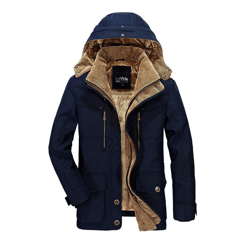 Roupa masculina de inverno: casaco casual quente com estilo moderno e conforto, perfeito para dias frios.
