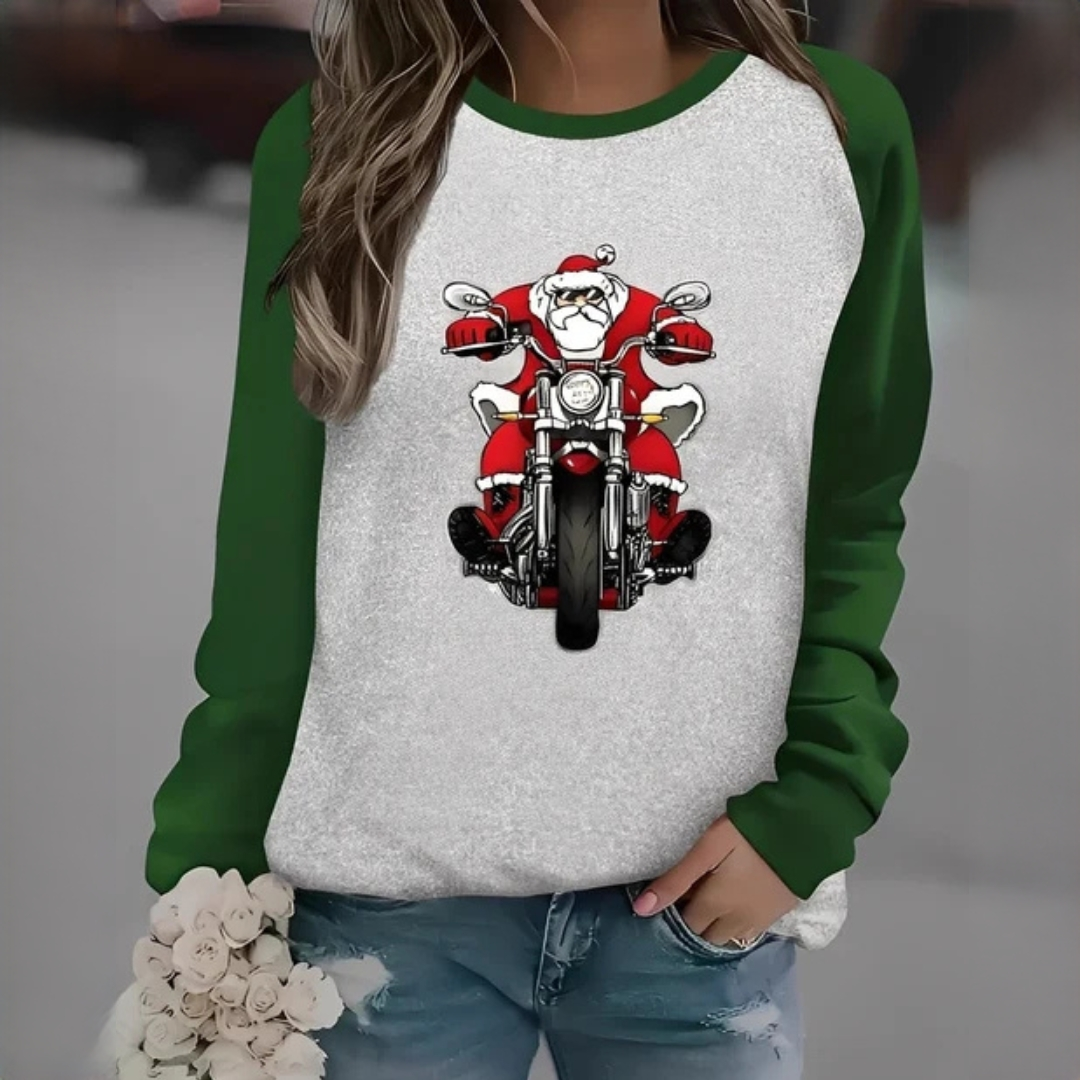 Suéter festivo feminino para o Natal, aconchegante e com um toque especial para o inverno.