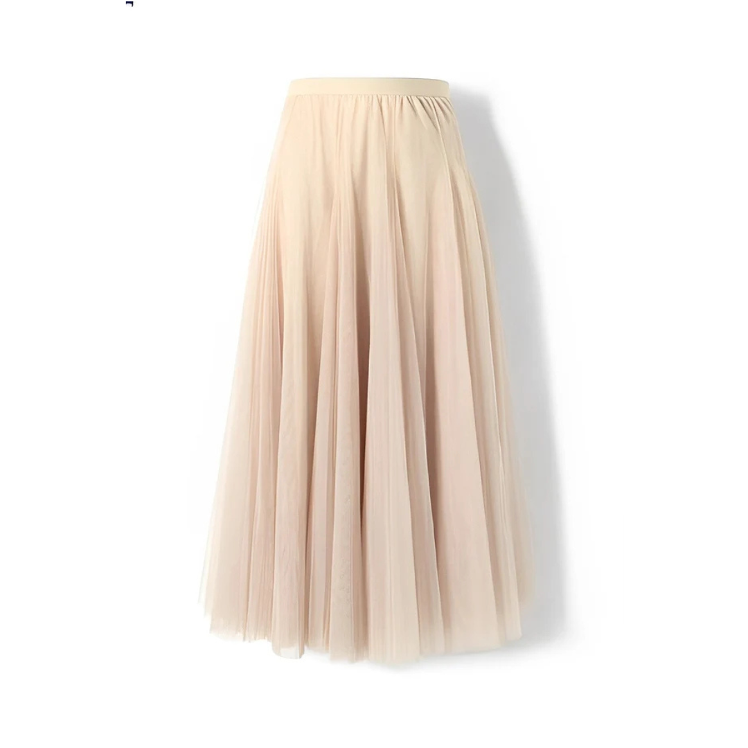 Saia plissada midi feminina, elegante e versátil, cintura alta. Perfeita para moda feminina.