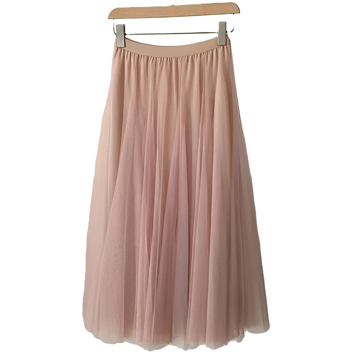 Saia plissada midi feminina clássica e elegante, um must-have da moda para todas as idades.