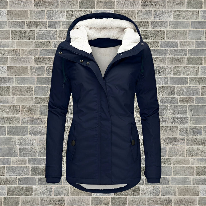 Jaqueta de inverno feminina elegante, ideal para dias frios. Roupa feminina confortável e estilosa, casaco perfeito para moda inverno.