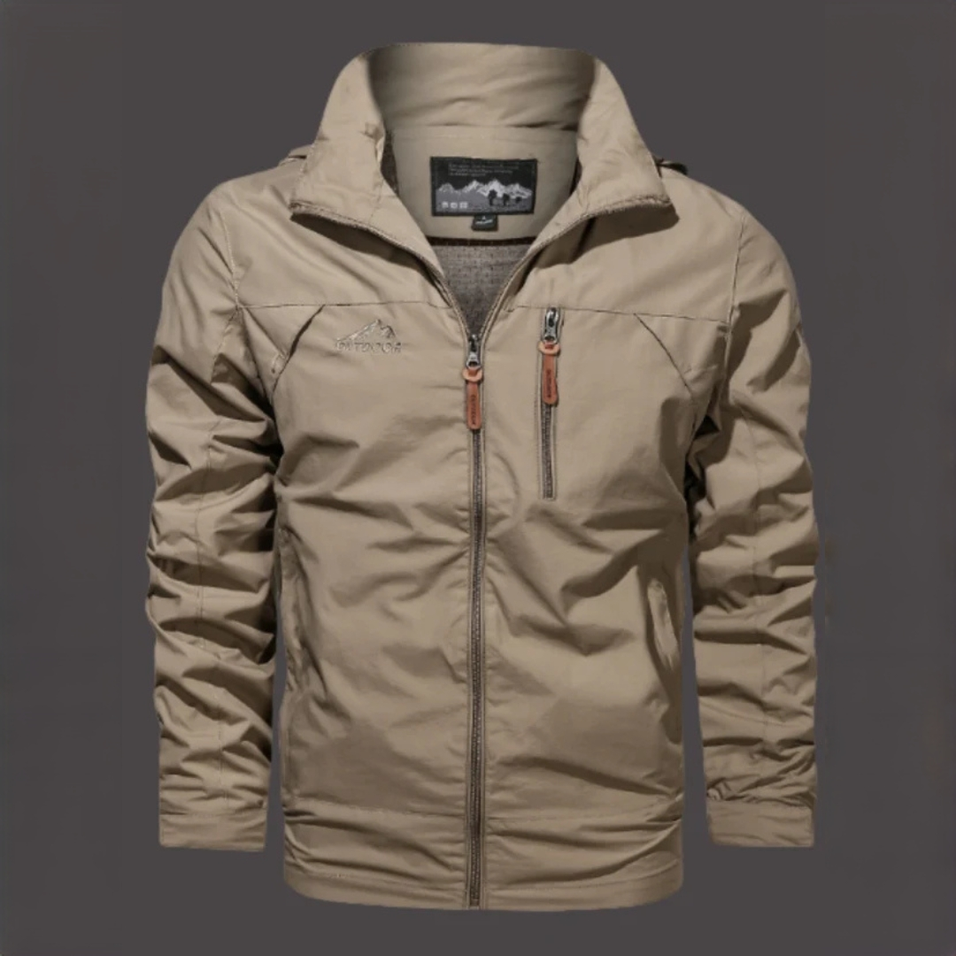 Jaqueta masculina de inverno, impermeável e corta-vento. Casaco casual com proteção chuva para outono e frio.