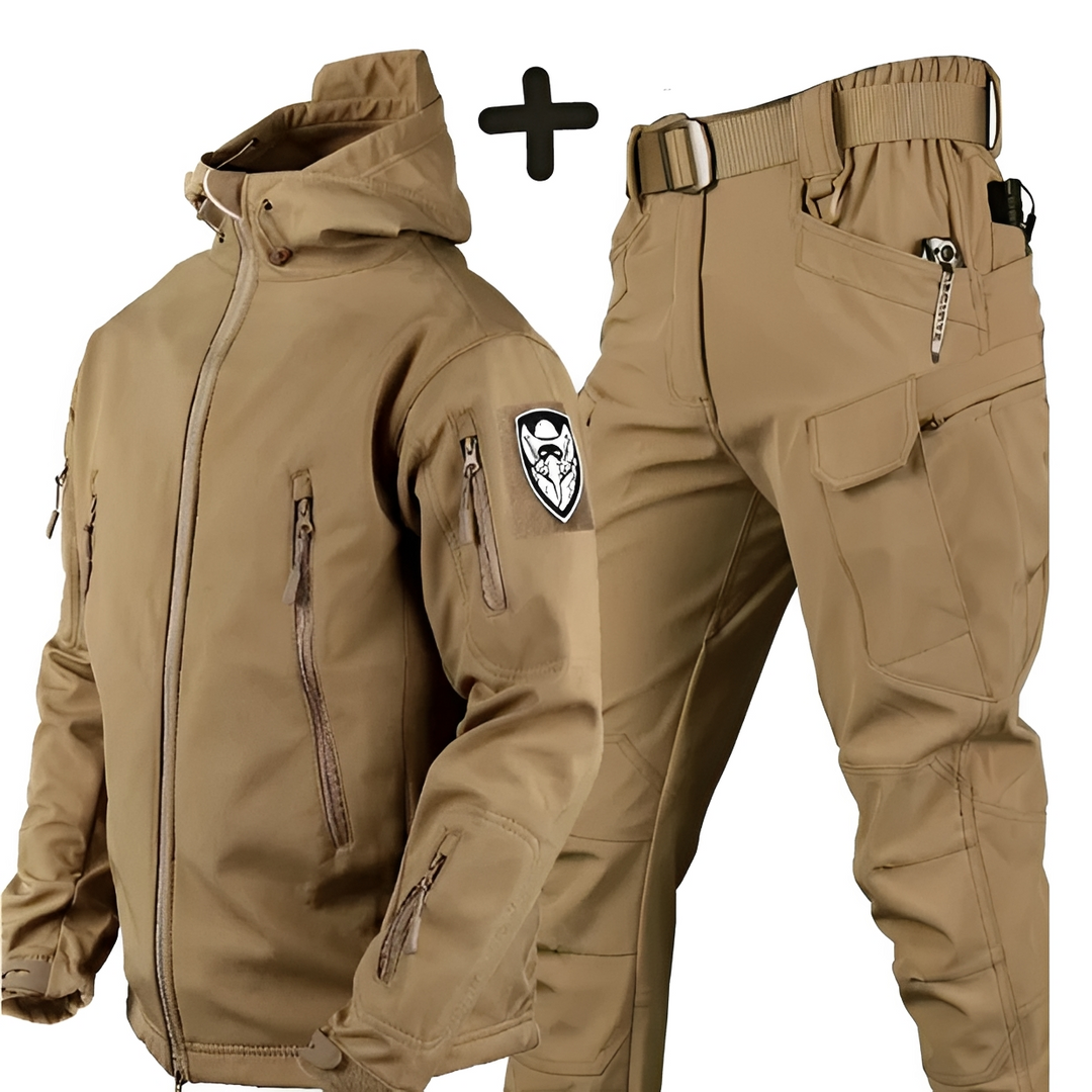 Jaqueta e calça masculina para neve, conjunto de inverno quente e resistente para esqui e snowboard. Roupa agasalho.