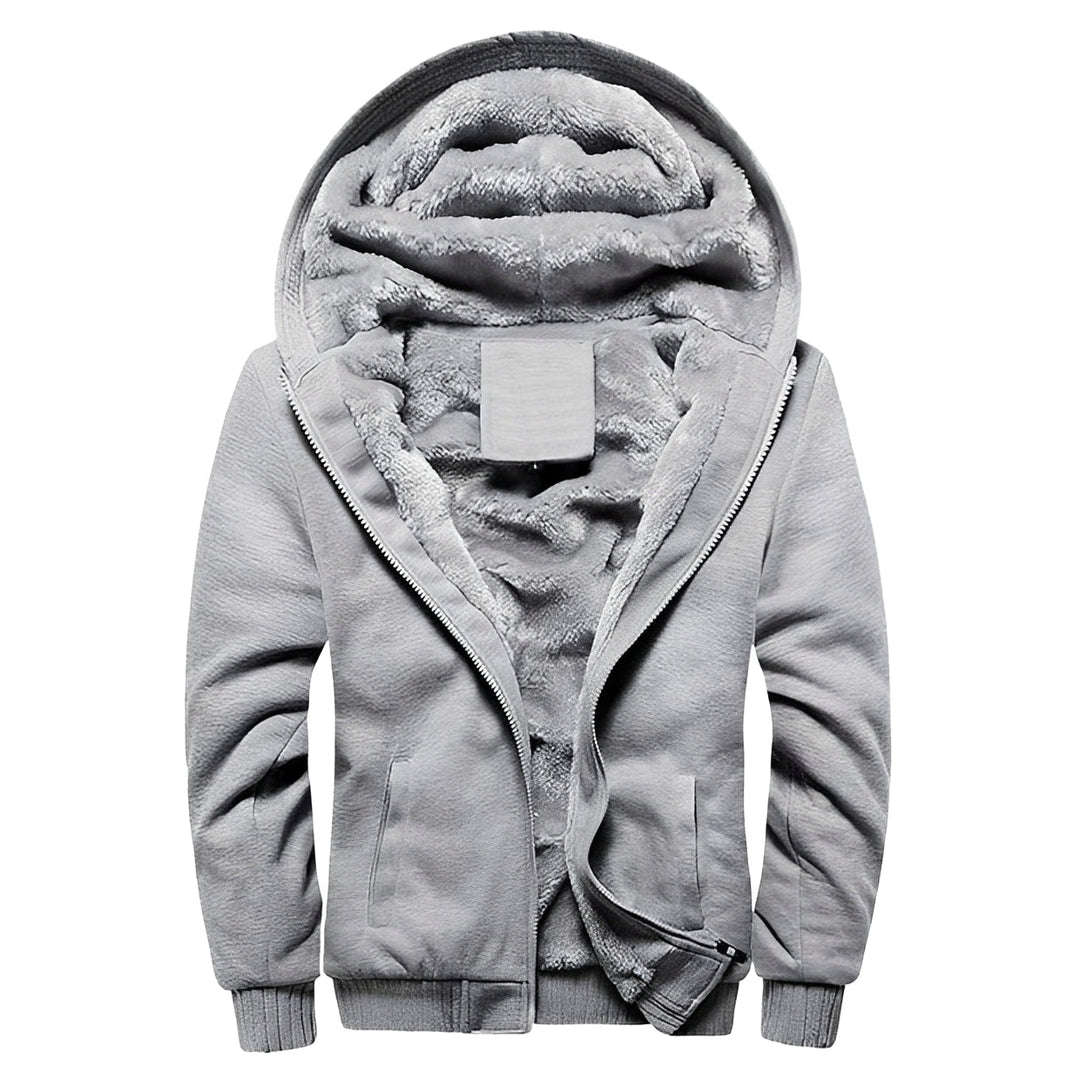 Jaqueta Masculina Istvan com capuz, ideal para o inverno, combinando estilo casual e aquecimento superior.