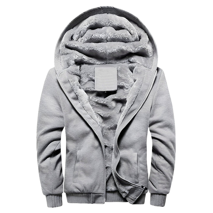 Jaqueta Masculina Istvan com capuz, ideal para o inverno, combinando estilo casual e aquecimento superior.