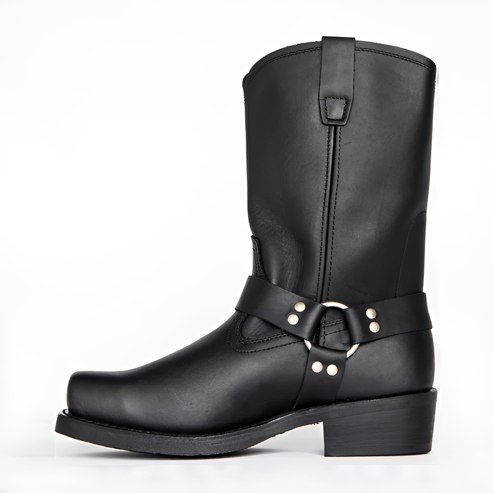 Botas masculinas estilo casual e oeste, com design robusto e conforto premium. Calçado durável para moda masculina.