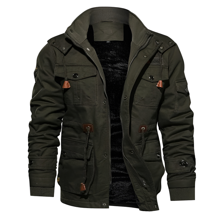 Jaqueta masculina robusta para inverno extremo, quente e impermeável. Agasalho ideal para frio intenso.