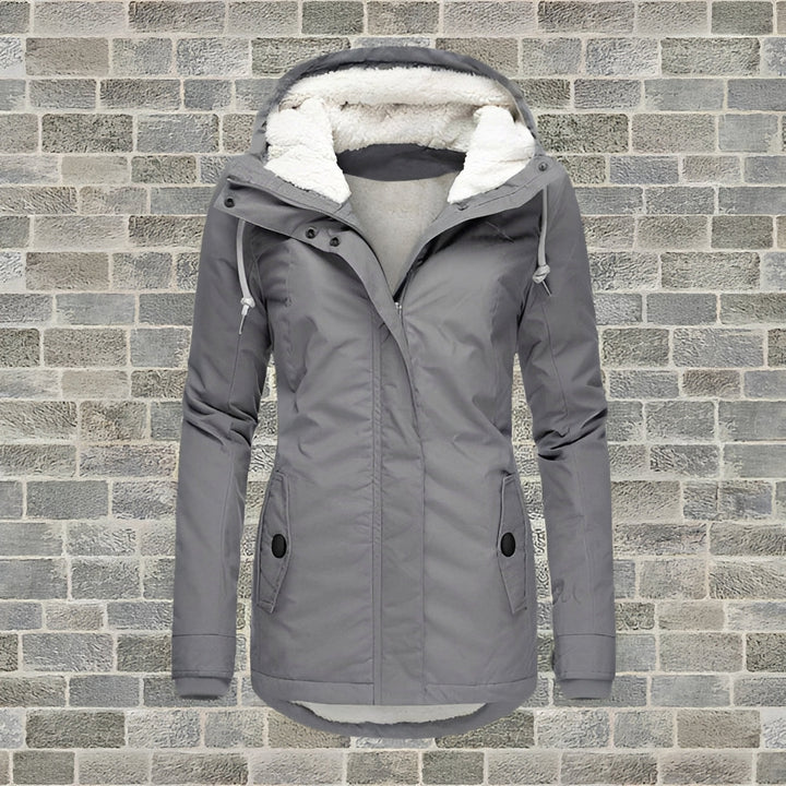 Jaqueta feminina elegante para inverno. Conforto e estilo, agasalho essencial para moda inverno e roupa feminina aconchegante.