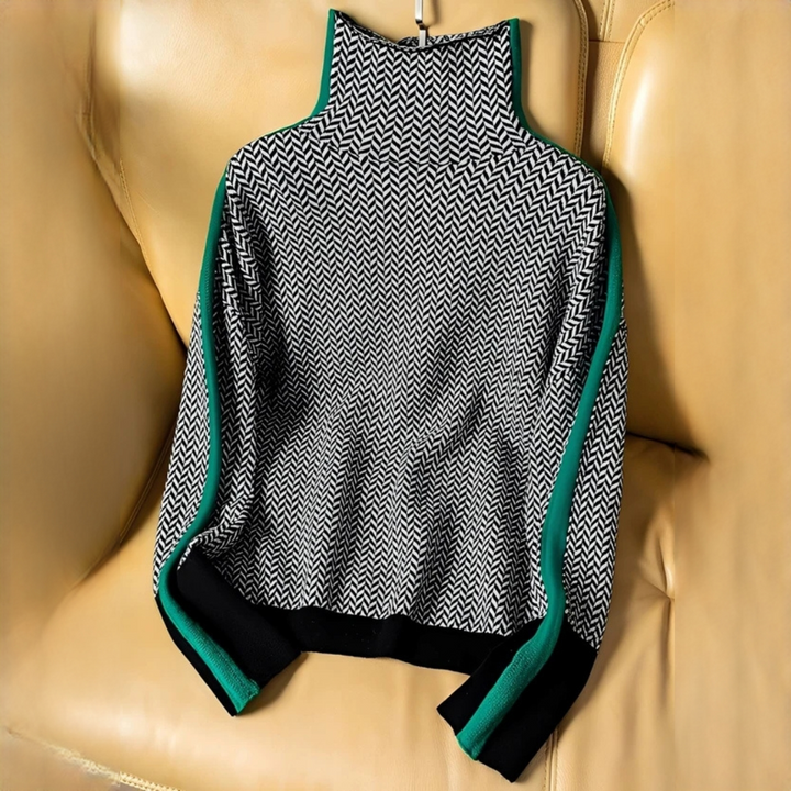 Roupa feminina: suéter de gola alta chique e versátil. Agasalho elegante para o inverno, conforto e estilo na moda.