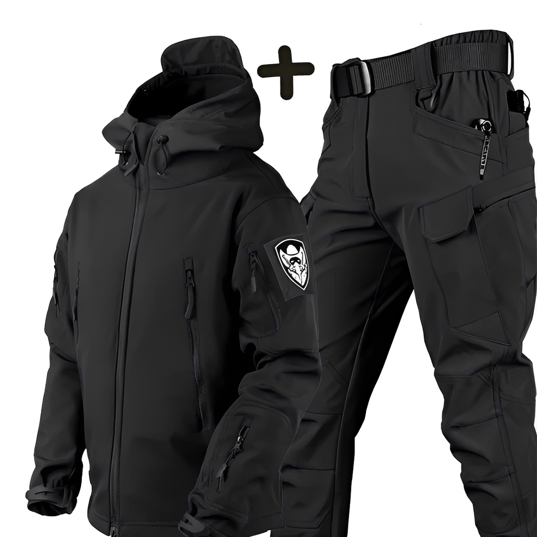 Agasalho masculino completo para esqui, snowboard e esportes na neve. Jaqueta e calça de inverno para aventura.