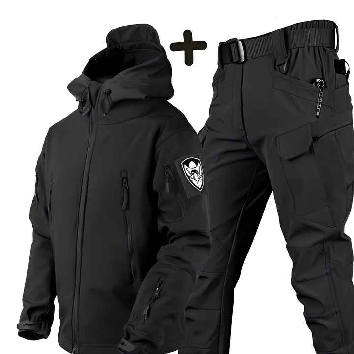 Agasalho masculino completo para esqui, snowboard e esportes na neve. Jaqueta e calça de inverno para aventura.