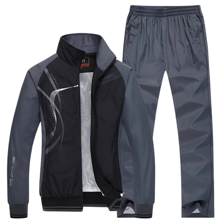 Textura do tecido do Conjunto Masculino Finn, destacando o conforto e a qualidade para moda casual de inverno.