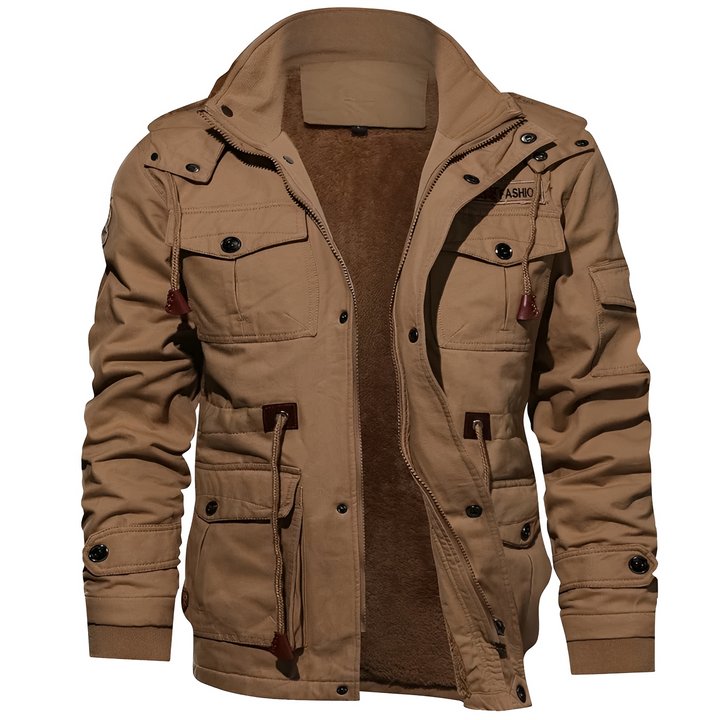 Jaqueta masculina de inverno, super quente e resistente. Proteção robusta e confortável contra frio extremo.