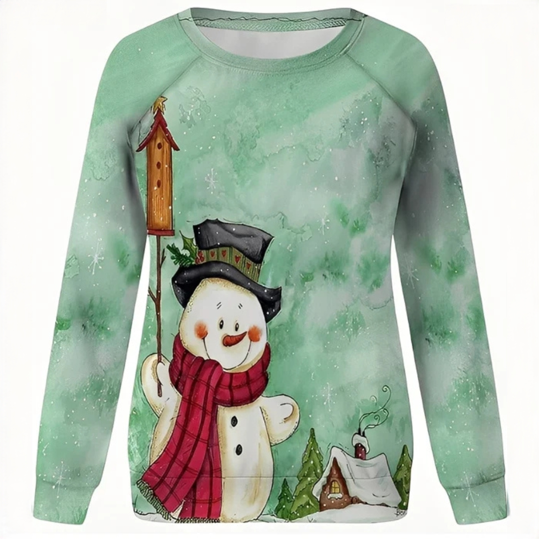 Pulôver de Natal para mulheres, design elegante e aconchegante para festas e celebrações de inverno.