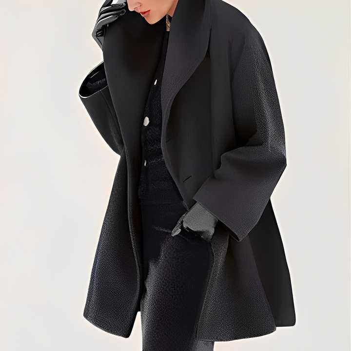 Casaco de inverno feminino, elegante e quente, agasalho longo de moda feminina para os dias frios.