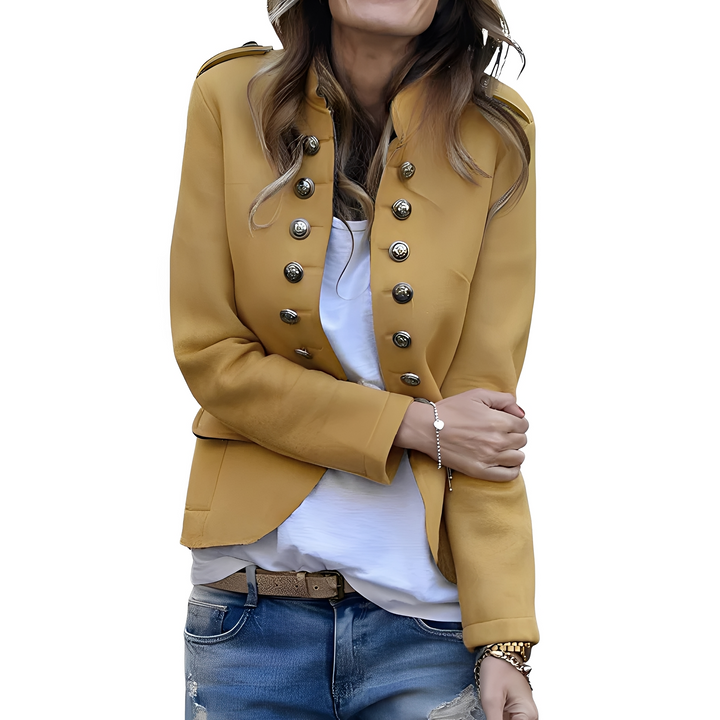 Blazer feminino elegante e moderno para trabalho. Peça versátil de moda feminina com estilo clássico.