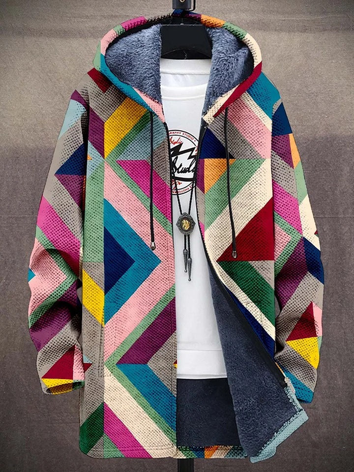 Jaqueta cardigan feminino confortável e estilosa, ideal para a moda outono/inverno, combinando arte e design.