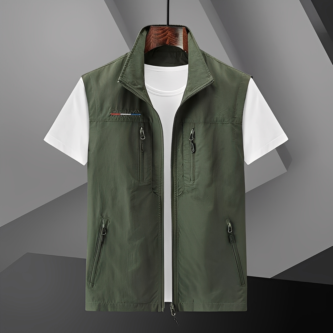 Colete Amaury para homem: peça de outwear casual e moderno. Perfeito para um look com estilo de sobreposição em qualquer estação.