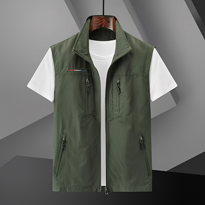 Colete Amaury para homem: peça de outwear casual e moderno. Perfeito para um look com estilo de sobreposição em qualquer estação.