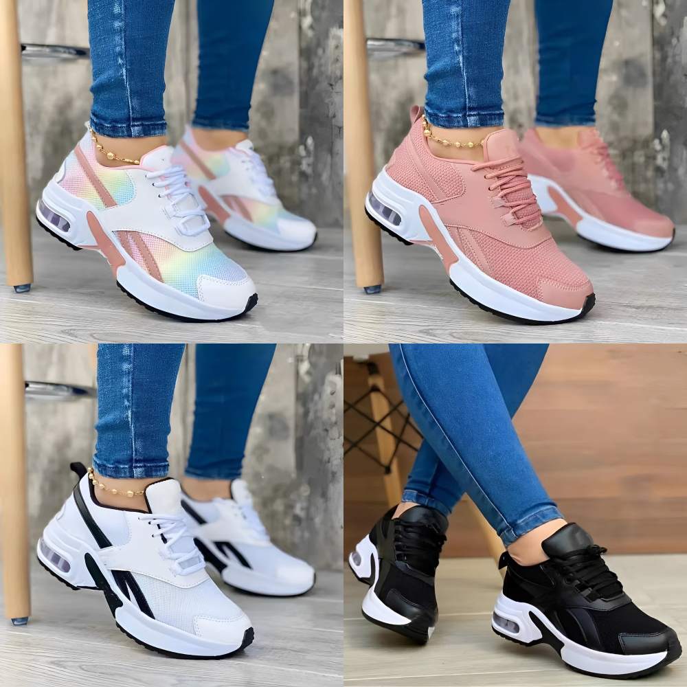 Tênis feminino Elric com malha respirável, conforto superior para o dia a dia, ideal para caminhada e estilo casual no verão.