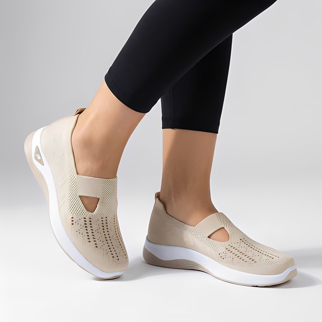 Ténis elásticos Kyllen femininos, leves e respiráveis. Calçado de conforto ideal para verão e primavera casual.