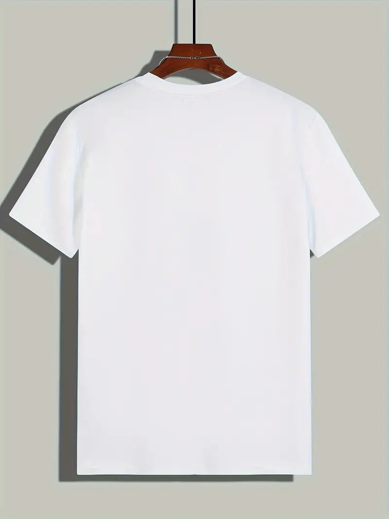 T-shirt masculina básica, confortável para o dia a dia, perfeita para o verão.