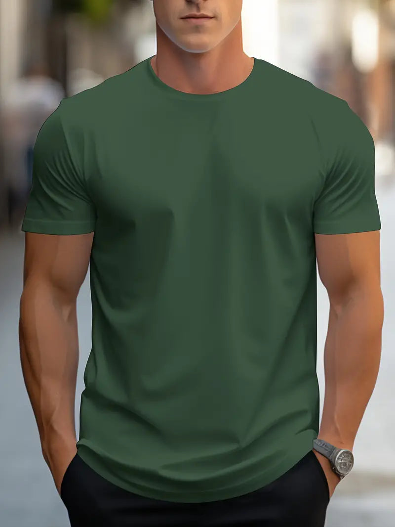 Camiseta masculina casual e versátil, para o verão.