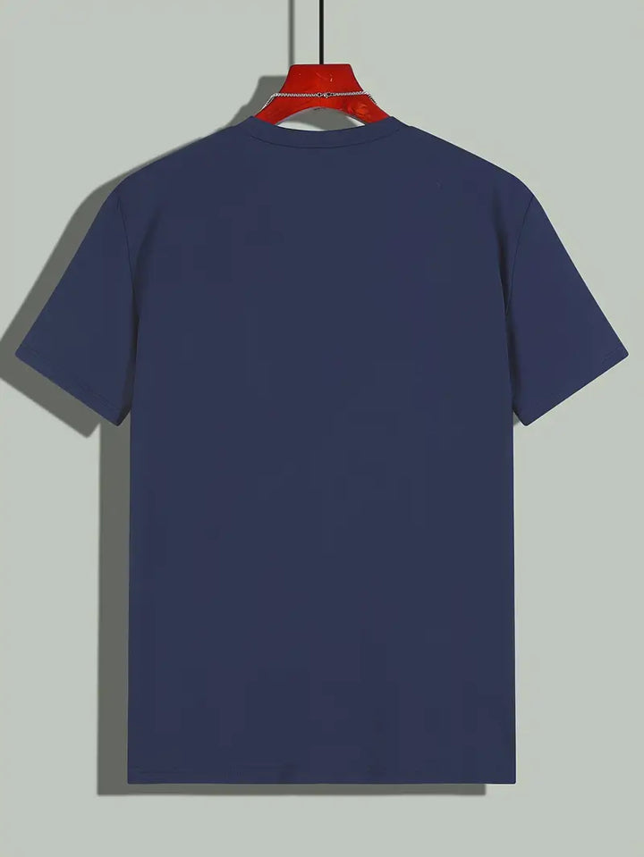Camiseta masculina elegante para moda casual de verão, conforto garantido.