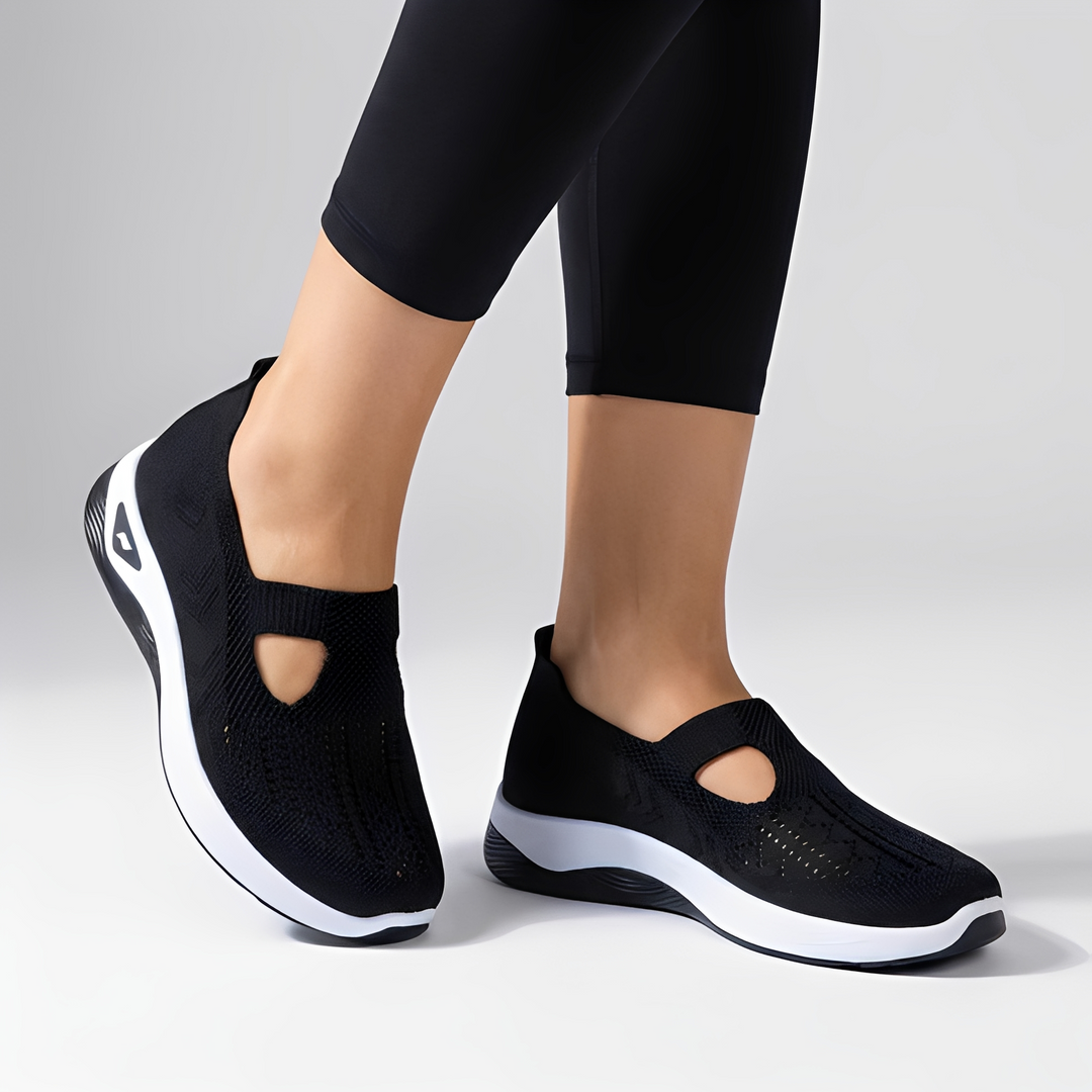 Sapatos slip-on Kyllen femininos, ténis elásticos de verão. Leves e confortáveis para passeios e moda casual.