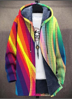 Cardigan feminino estampado com design artístico Bronte, unindo conforto e luxo para um estilo único.