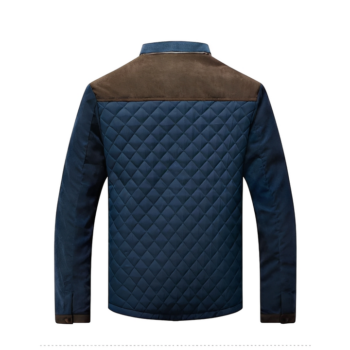 Jaqueta casual masculina e versátil com fecho éclair, design moderno para primavera e outono.