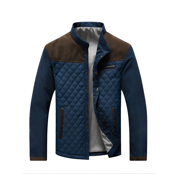 Casaco masculino de outono/inverno, com fecho éclair, ideal para um look casual e confortável.