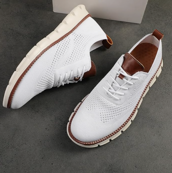 Sapato masculino Nico azul, com solado flexível, perfeito para conforto e estilo moderno.