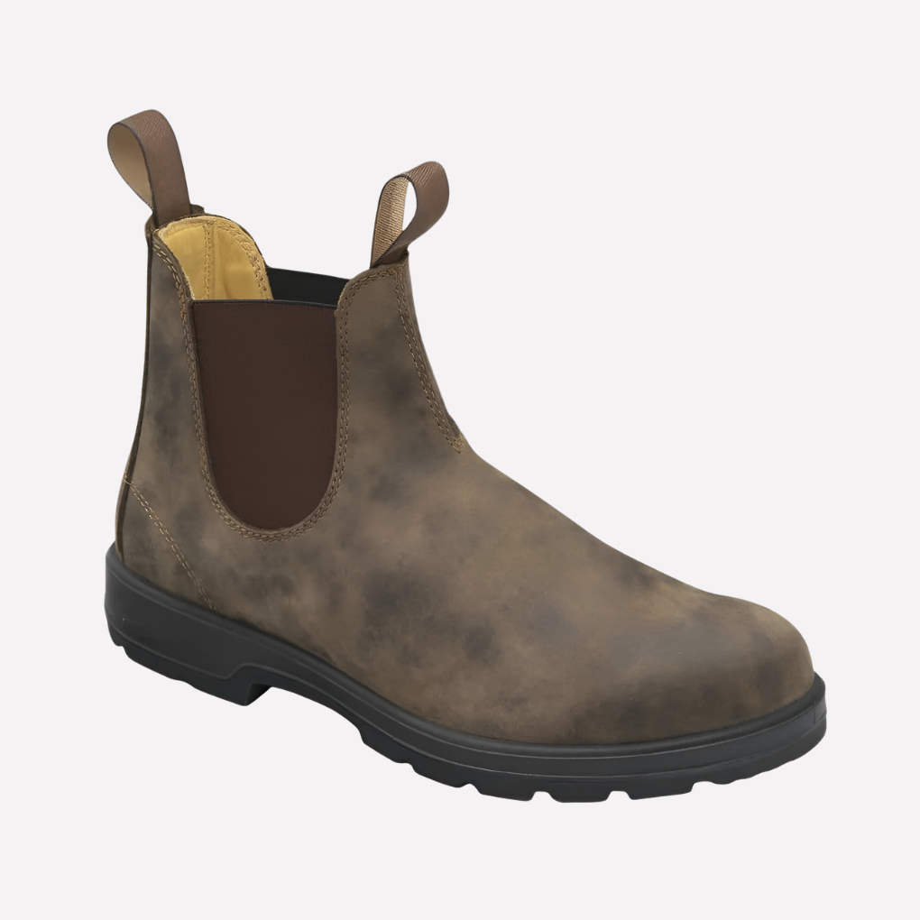 Botas Chelsea unissexo cinzentas; calçado versátil com estilo clássico e conforto para uso diário.