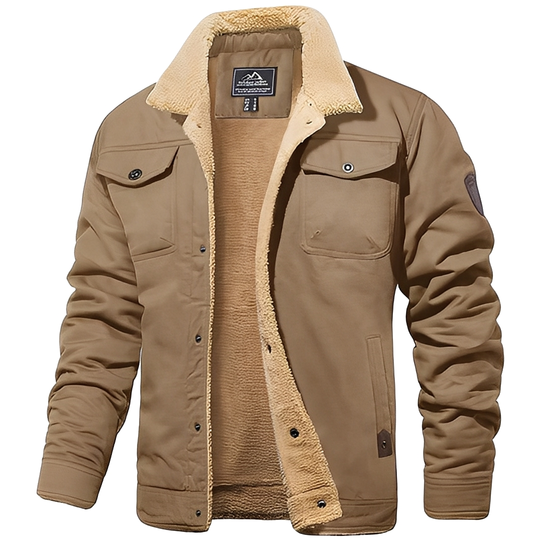 Agasalho masculino elegante para o inverno, blusão quente e moderno para o dia a dia.